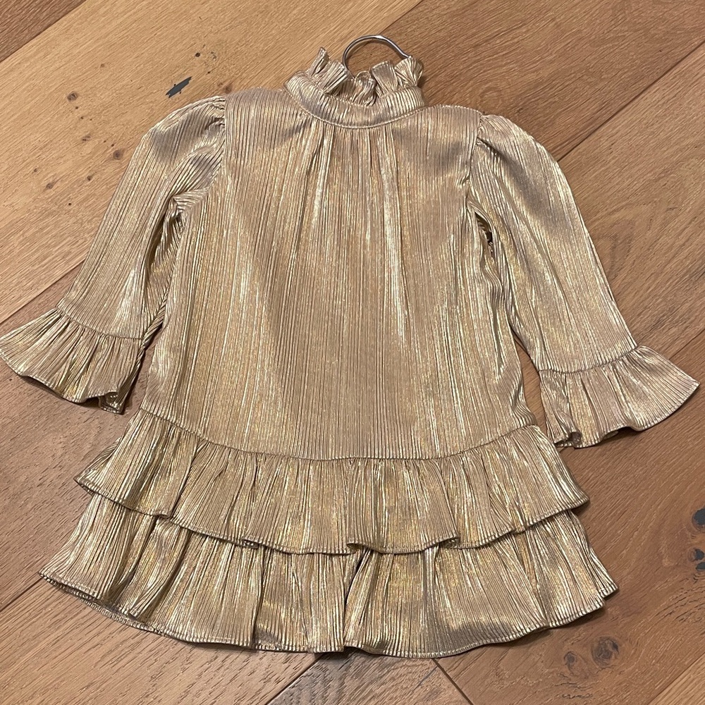 Janie and Jack Shimmering Gold Dress